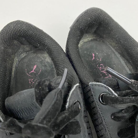 Puma Vikki Swan Black Low Top Sneakers Iridescent Accents Shoes Womens 8 - Picture 6 of 9